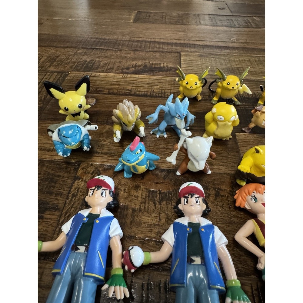 Pokemon Figure Lot TOMY 20pc Vintage 90s Ash, Misty, Raichu & More - Picture 8 of 14